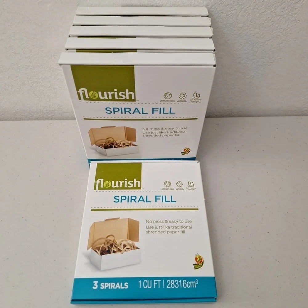 6 x NEW Duck Brand Shipping Packing Spiral Cushion Fill Recycled SET OF 6 BOXES